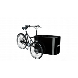 Triporteur NIHOLA avec fronton de la malle décoré d'un sticker