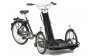 Triporteur pour transporter un fauteuil roulant avec cadre gris anthracite