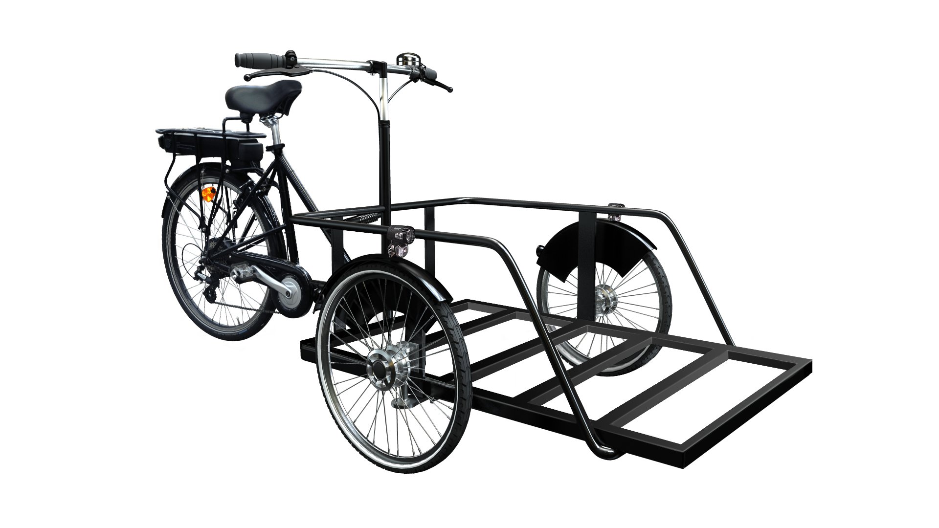 Le triporteur électrique NIHOLA MAXX dans sa configuration de base Le triporteur électrique NIHOLA MAXX dans sa configuration de base