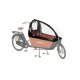 Protection pluie noire pour biporteur Bakfiets avec coffre long