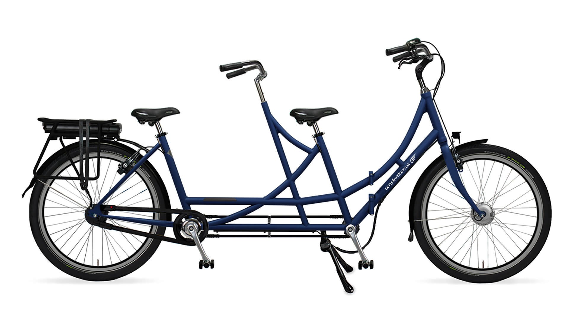 Tandem pliant électrique de grande randonnée dans sa configuration de base 