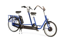 Tandem électrique avec enfant devant