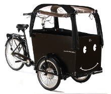 Panneau avant pour coffre noir triporteur Amsterdam Air Smiley et Pro