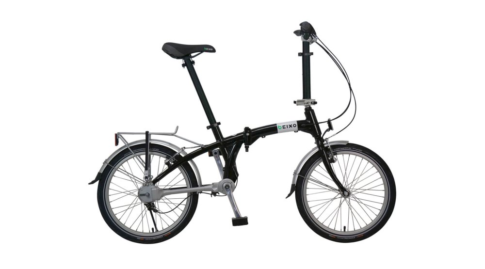Vélo pliant à cardan enjambement haut et cadre noir