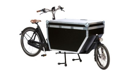 Biporteur livreur Bakfiets avec Flightcase et assistance pédalier Shimano Biporteur livreur Bakfiets avec Flightcase et assistance pédalier Shimano