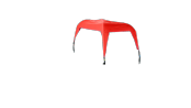 Pare-soleil Triporteur  Amsterdam Air Smiley rouge (sans arceau)