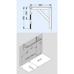 Support de vélo mural pour 2 à 8 vélos