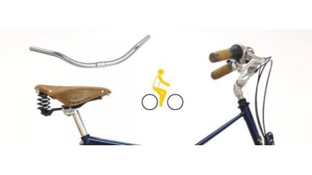 Position confort ( cintre en V et potence inclinable)