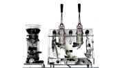 Machine à café gaz et électricité pour triporteur, modèle Retro ou Automatique