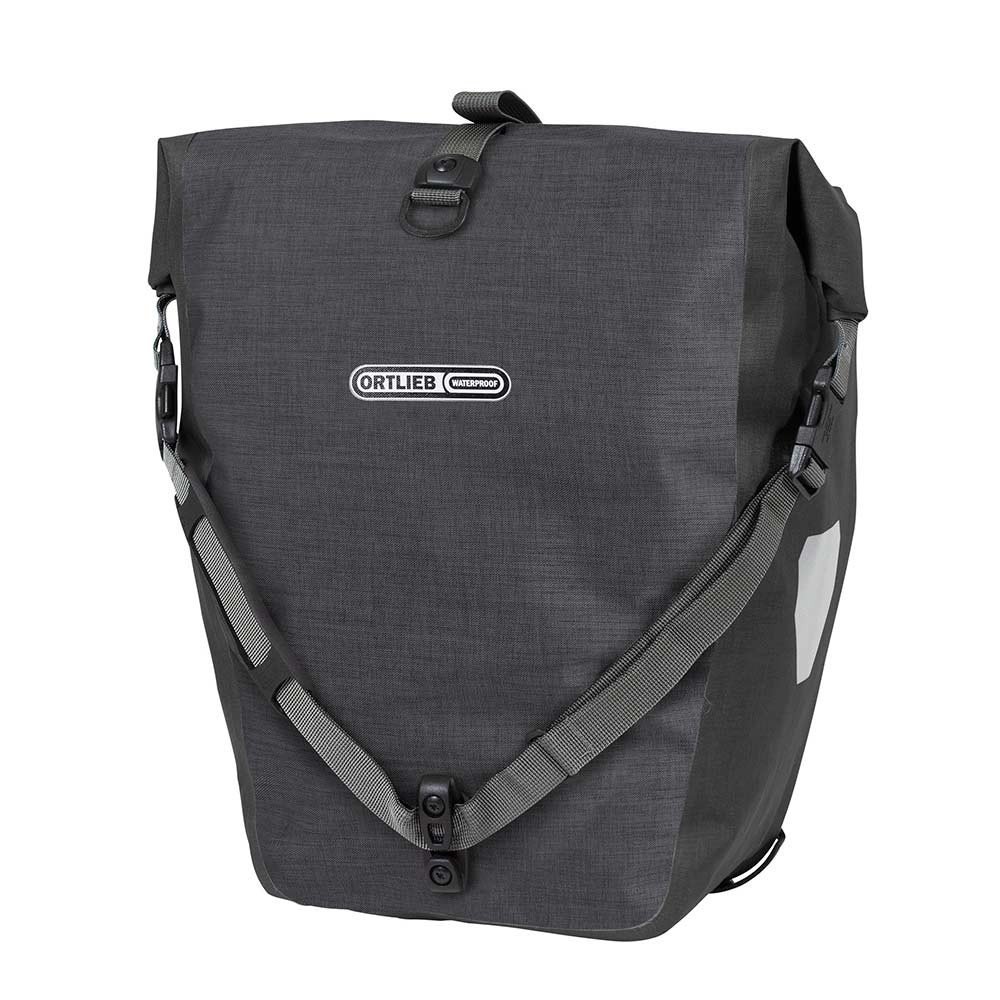 Deux sacoches arrière Ortlieb Roller Plus couleur gris anthracite