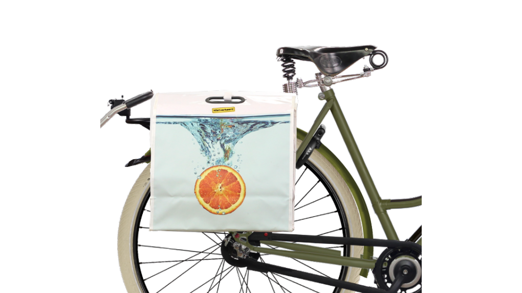 Sacoche de vélo et sac de course Orange