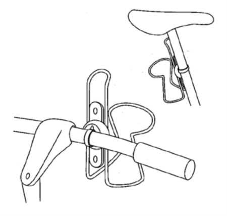 Fixation pour porte-bidon sur vélo