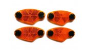 Jeu de 4 catadioptres de roues de vélo orange