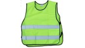 Gilet de vélo jaune pour enfant de 6 à 12 ans avec ouverture devant