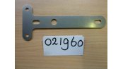 Plaque inox pour fixer des repose-pieds au tube diagonal d'un vélo sans porte-bagage avant