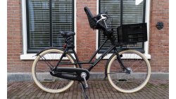 Vélo City Zen à Amsterdam avec siège enfant Yepp