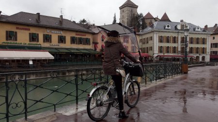 Protection pluie pour le cycliste pour biporteur et triporteur