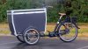 Triporteur Flightcase rouge moteur pédalier shimano steps avec selle B67 Brooks optionnelle