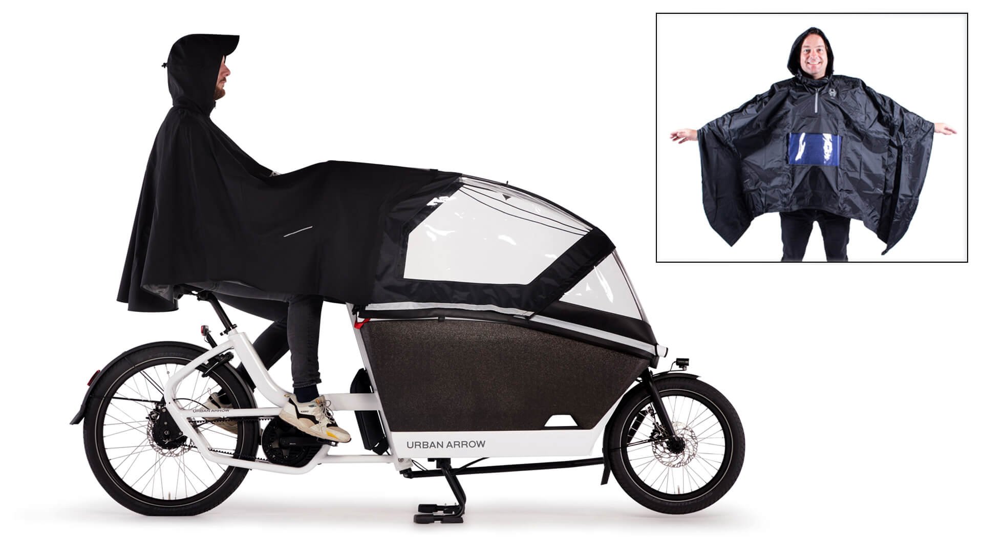 Poncho de pluie pour biporteur électrique Urban Arrow