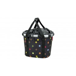 Panier de vélo noir à pois...