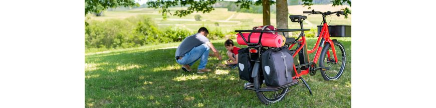 Vélo cargo longtail électrique